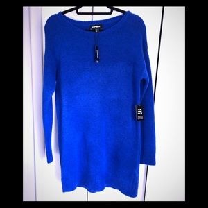 Express fuzzy sweater dress